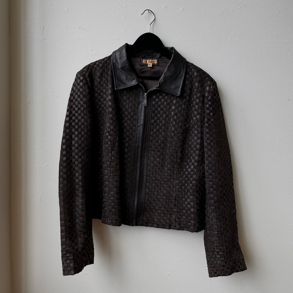 Wilson leather jacket with removable fur collar